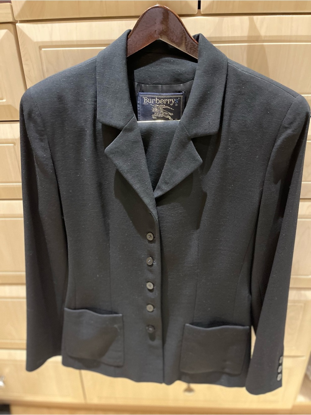 Burberry Black Women's Button-Front Tailored Blazer